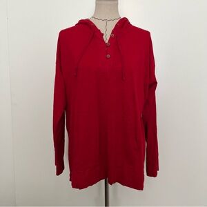 Laurel Ralph Lauren jeans co red lightweight long sleeve with hoodie